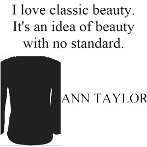 Ann Taylor Side Ruching Black Classic Top